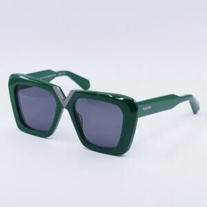 New! Valentino V GOLD II VLS 161C, Green Square Sunglasses, Authentic